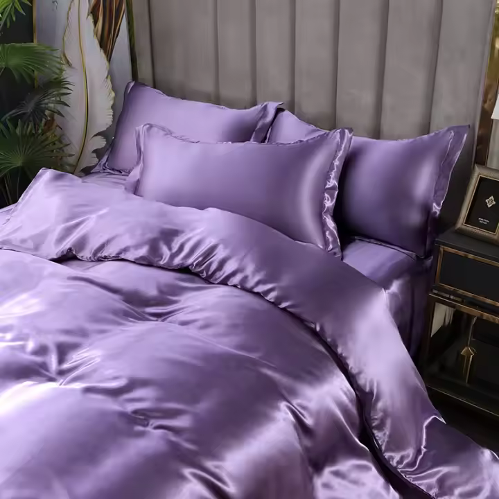 Juego de Ropa de Cama de Seda de Lujo con Funda de Edredón y Juego de Línea de Cama para Soltero Doble King Tamaño Diseño de Juego de Cama por Diseñador - 1
