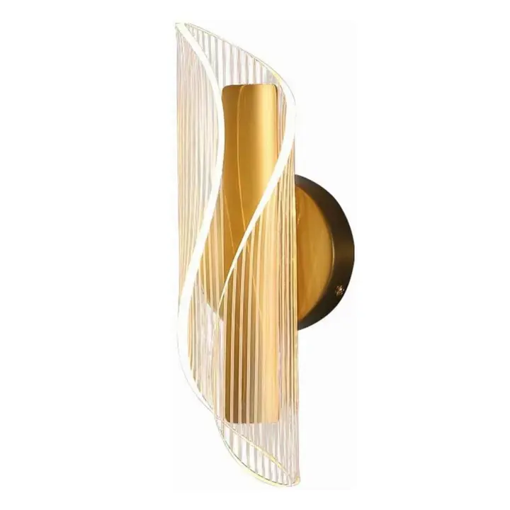 Lámpara de pared LED moderna y minimalista Goeco 16W luz tricolor para dormitorio 28*10*11cm - 1