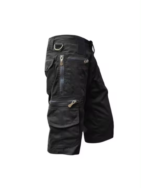 Pantalones Cargo de Verano para Hombres Talla Grande, Recta, Multi-Bolsillos, Moda Casual - 1