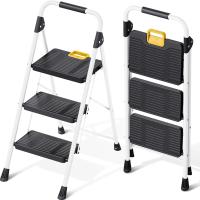 Escalera Ligera de Acero para el Hogar Carga hasta 360 kg, Bloqueo de Seguridad, Pedales Anchos Antideslizantes, Pasamanos, Escalera Doméstica de Acero - details 0
