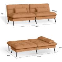 Dormir – Funda futón Convertible – Sofá esquinero – Sofá de Invitados de 3 plazas – con Respaldo Ajustable - details 2