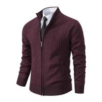 Chaqueta gruesa para hombre, cárdigan de punto con cuello levantado, cálido, para otoño e invierno - details 11