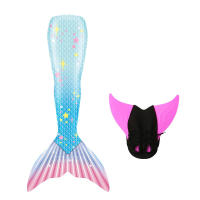 Disfraz de cola de sirena para niños y niñas, traje de baño de fantasía, aleta Monofin, Cosplay, regalo de cumpleaños - details 8