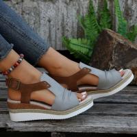 Sandalias de tacón de cuña para mujer, zapatos de verano - details 3