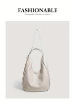 Bolso vintage para mujer, correa ajustable para el hombro, bolso blanco minimalista de gran capacidad para el trabajo, salidas informales - details 7