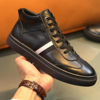 Zapatos altos de cuero zapatos de algodón térmico de terciopelo de estilo británico para hombres - details 5