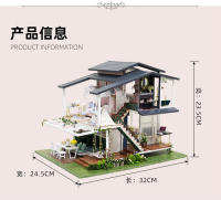 Muñeca de Casa de Jardín Monet Grande Nueva DIY Modelo de Madera Muebles Mini Figura de Acción Manual 3D Juguete para Niños - details 3