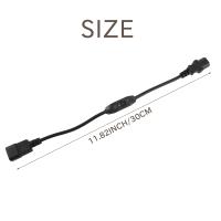 Cable de alimentación PDU UPS especial, IEC 320 C14 a C13 con interruptor de encendido/apagado, 30cm, negro - details 7