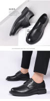 Zapatos de hombre, zapatos de cuero casuales de negocios, zapatos de traje con cordones - details 16