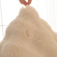 Rabbit Plush Sofa Cushion/Pillowcase Solid Color Simple Style Cover Suitable for All Kinds of Sofas - details 2