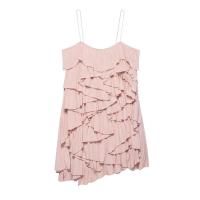 Vestido corto informal con tirantes sueltos y decoración en capas dulces, moda PB&ZA2025, nueva ropa de verano para mujer - details 1