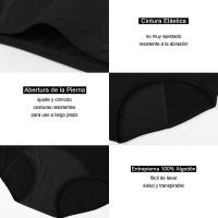 Bragas masculales de algodón para mujer, protector de cintura baja, 3 piezas - details 2