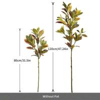 Ramas artificiales de plantas tropicales grandes, hojas de magnolia falsas, ramas de árbol de banyan de plástico para el jardín y la fiesta del hogar - details 7