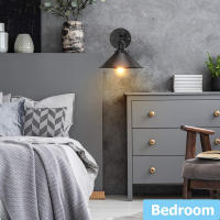 Lámpara de Pared Industrial Ajustable Vintage para Restaurantes Dormitorio Cocina con Base e27 Iluminación Interior Material de Lámpara de Hierro - details 3