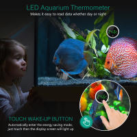 ORIA-termómetro redondo Digital LCD para acuario, medidor electrónico de temperatura para pecera, caja de reptiles, Mini termómetro - details 2