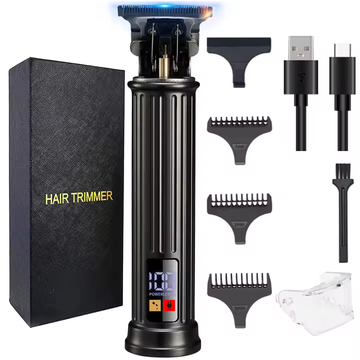 Cortapelos Eléctrico de Cabeza Optimal Pantalla LCD Digital Optimal para Barba Recargable - 1