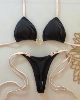 Conjunto de Bikini Halter de Color Sólido RUOTONSEPT Traje de Baño de Estilo Brasileño para Mujeres - details 1