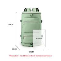 Mochila de gran capacidad para viajes con diseño de hoja y camuflaje para mujer bolsa de gimnasio para entrenamiento de yoga y fitness almacenamiento de zapatos bolsa de fin de semana - details 3