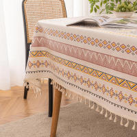 Mantel bohemio vintage con borlas, impermeable, antimanchas, de algodón y lino para protección de mesa de patio al aire libre sin arrugas. - details 23