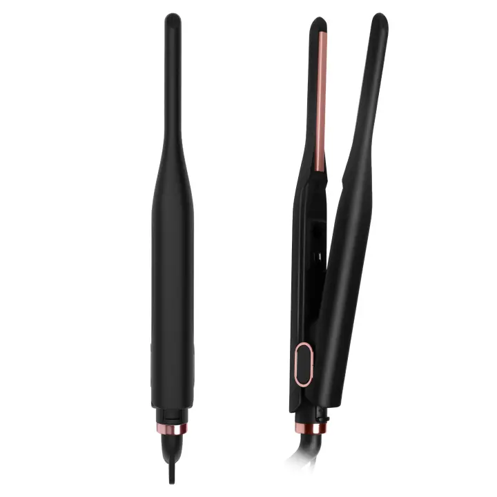 Plancha pequeña para pelo corto, lápiz, plancha plana, Mini plancha de pelo, plancha de cerámica para Barba, plancha alisadora de pelo pequeña - 1
