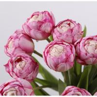7 uds/paquete de ramas de tulipán artificiales realistas simulación DIY flores de seda decoración del hogar flores falsas florales de 44CM - details 14