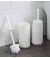 Juego De Escobilla Para Inodoro Deluxe Con Manija Extra-Longa Cabeza Flexible Diseño Sin Esquinas Muertas Para Limpieza Eficiente Del Baño - details 9