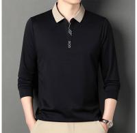 Nueva camisa Polo de manga larga para hombre, ropa deportiva informal de negocios, moda clásica de Color sólido, Top básico con cuello en V de marca para hombre - details 9