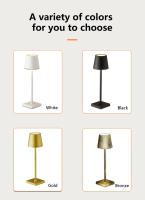 Lámpara LED de mesa con Sensor táctil, luz nocturna de escritorio de 3 colores, luz ambiental creativa para mesita de noche, lámpara de escritorio, Bar, decoración para exteriores - details 6