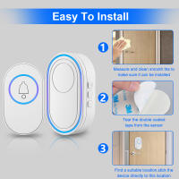 Timbre de Puerta Inalámbrico Inteligente Sectyme para Exteriores IP65 Impermeable Kit de Campana de Puerta con Luces LED Alarma de Seguridad Mejores de Bienvenida a Casa Melodías - details 6