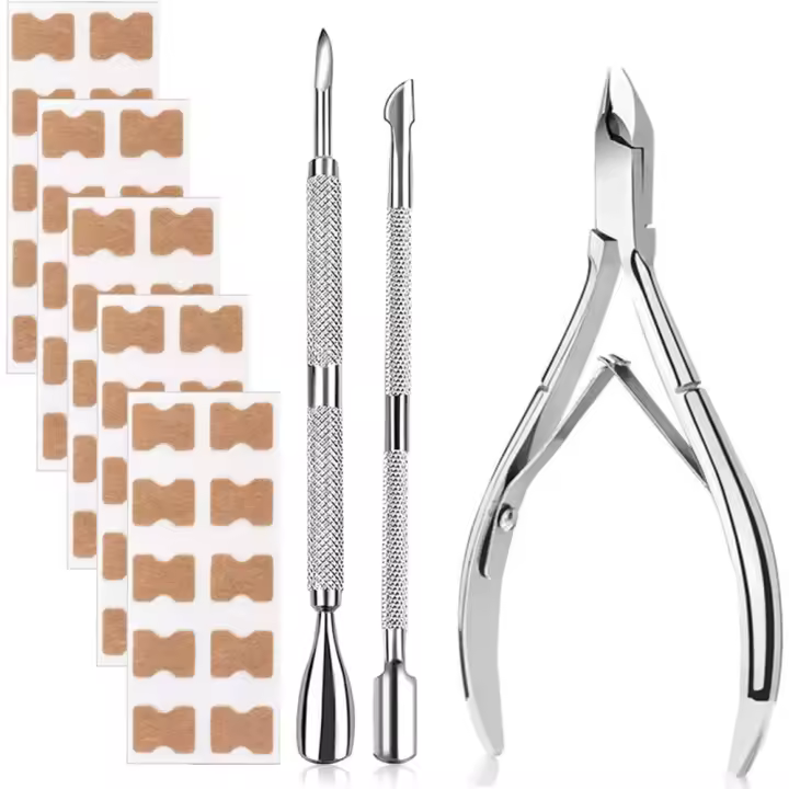 Juego de 3 herramientas exfoliantes para decoración de uñas, kit de regeneración de estrato córneo, cortador de estrato de uñas, crecimiento interior de la uña del pie - 1