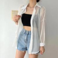 Blusas de Verano para Mujer Sencillas, Suaves, Resistentes al Sol, Moda Coreana Básica con Todo - details 12