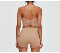 Pantalones cortos de Yoga para mujer, Shorts deportivos elásticos de cintura alta, transpirables, de secado rápido, para correr y Fitness - details 9