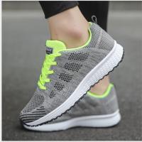 Volando tejido zapatos deportivos de las mujeres de malla transpirable casual fondo plano luz corriendo negro zapatos de viaje pareja zapatos blancos - details 5