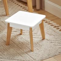 2 Taburetes Infantiles Escritorio Infantil con 2 Compartimentos y 1 Soporte para Rollo de Papel Blanco Madera y Verde ES - details 8