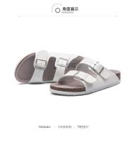 BIRKEN Zapatillas de corcho de verano con punta abierta, zapatos planos para hombre y mujer para ocio al aire libre, mismo estilo, hebilla de playa - details 15