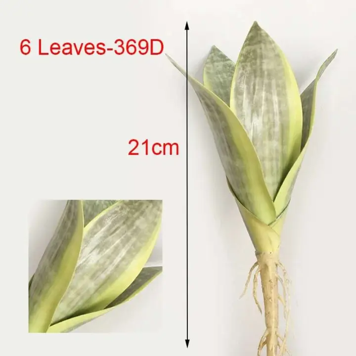 Plantas artificiales para decoración del jardín del hogar, rama de Sanseviria de plástico, bonsái DIY, plantas falsas para exteriores - 1
