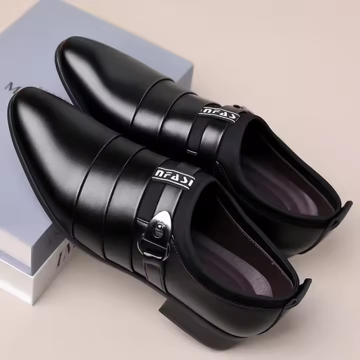 Cuero clásico con punta h e perfecto para bodas, pti, offic, ca polo shi, moda masculina - 1