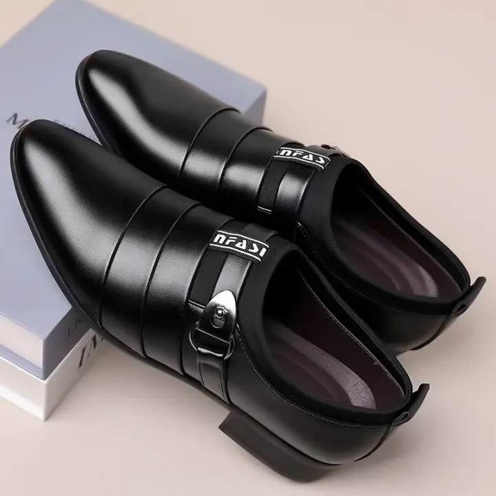 Cuero clásico con punta h e perfecto para bodas, pti, offic, ca polo shi, moda masculina - 1