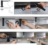 Samodra - Dispensador de jabón de latón, kit de tubo de extensión para accesorios de cocina y baño, dispensador de detergente líquido metálico incorporado - details 6