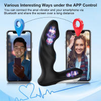 Aplicación Control remoto Masajeador de próstata Juguetes sexuales Herramientas de masturbación masculina femenina para gays Vibración de 9 frecuencias Doble motor Butt Plug Productos para adultos - details 4