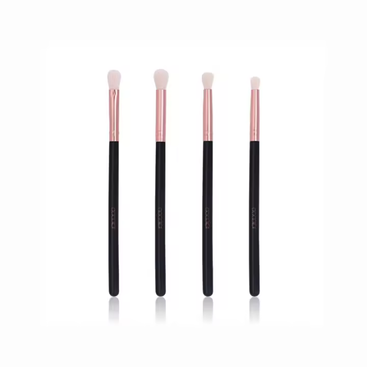Docolor-brochas de maquillaje para ojos, 4 piezas, pelo sintético suave, portátil, para viaje - 1