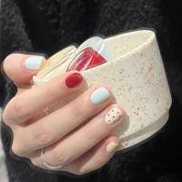 Caja de 24 piezas uñas removibles estilo corto parches uñas postizas uñas tabletas - details 40