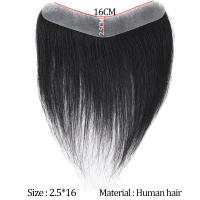 SHANGKE-tupés sintéticos para la frente, peluquín corto y recto estilo V, extensión de cabello, flequillo de cabello Natural 100% - details 9