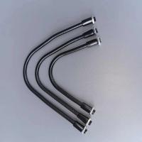 Camal M6 2 uds tubo negro electroforético rosca macho cuello de cisne suave conducto Flexible Metal serpentina iluminación DIY - details 0