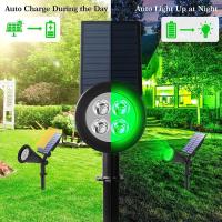4 Unidades Foco Solar, Luces Solares Impermeables Exterior, Luz de Jardín, 2 Modos de Iluminación Opcionales, ángulo de 180 °   Ajustable, Luz de Proyecto Solar para Entrada, Camino. - details 2