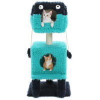 PAWZ Road 2 en 1 Árbol para gatos con postes rascadores de sisal, condominio acogedor, pequeño árbol para gatos de interior, linda casa de cama para gatos, juguetes para mascotas - details 22