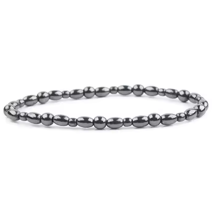 Pulseras de terapia magnética para pérdida de peso con cuentas de hematita para hombres y mujeres, antifatiga, curación - 1