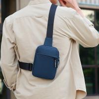 Bolso de pecho Oxford para hombre, bolso de hombro tipo bandolera multifuncional de Color sólido, bolso de cintura deportivo ajustable de estilo coreano - details 8