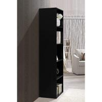 Librería de 5 estantes Armario estantería, Madera, Negro, No Aplicar - details 2