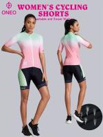 Pantalones cortos de ciclismo ONEO para mujer - Cintura alta, asiento absorbente de impactos, acolchado de silicona 3D, nailon/spandex transpirable, diseño de bloques de color para montar al aire libre, pantalones cortos de ciclista - details 16